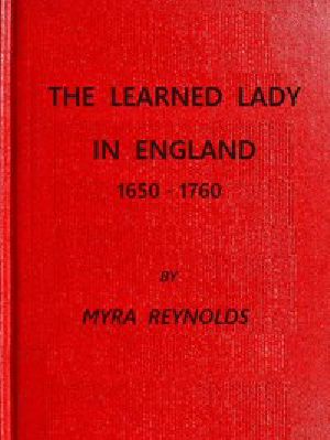 [Gutenberg 49867] • The Learned Lady in England, 1650-1760